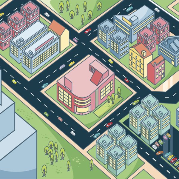 Illustration of city streets