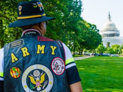 Army Veteran standing in front of D.C. Capitol Building