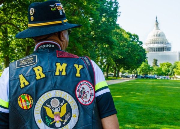 Army Veteran standing in front of D.C. Capitol Building